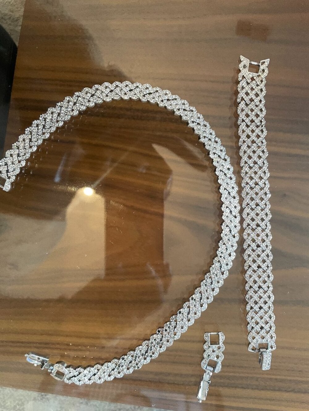 ✨ AUTHENTIC SWAROVSKI ✨ Diamanta Pavé Crystal Necklace & Bracelet Set